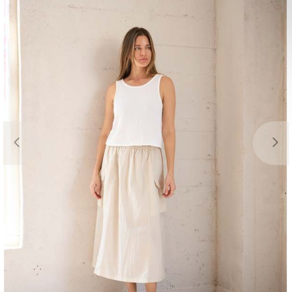 Red Coral Gauze Sleeveless Tank
